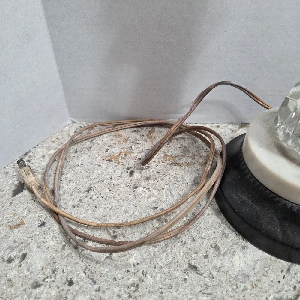 Vintage Cherub Lamp Marble Base Accent Table Lamp Boudoir Lighting 19